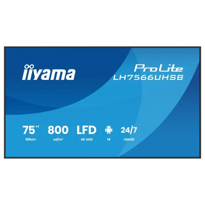 iiyama LH7566UHSB-B1AG Signage Display — image 1