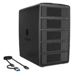 für 5x 2,5"/3,5" SATA HDD zu USB 3.2 Gen 1, 5 Gbps, RAID 0, 1, 10, 3, 5, Single, Large, Clone