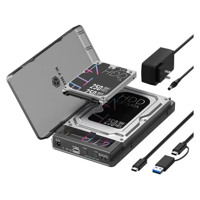 ICY Box Docking und Klon Station -> für M.2 NVMe SSD und 2,5/3,5 SATA SSD/HDD — image 1