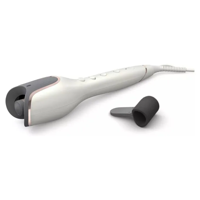 BHB878-00 Automatic Curling Iron MoistureProtect Ceramic and Keratin Ionic 27 Options White — image 1