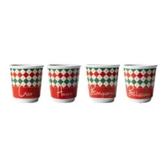 Set 4 Biccherini Tricolore