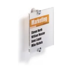 Türschild 14,8 x 14,8 cm transparent