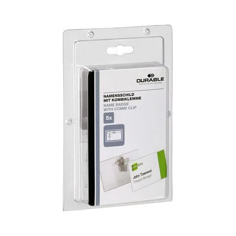 Namensschilder transparent 9 cm x 5.4 cm — image 1