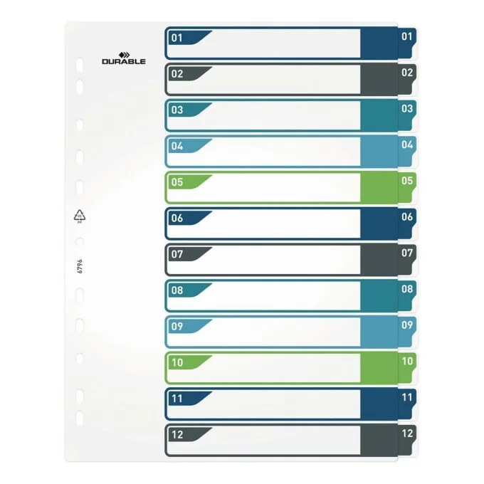 Ordnerregister Überbreite 1-12 DIN A4 — image 4