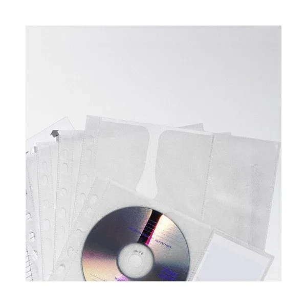 4erCD/DVD-Hülle A4 mit Schutzvlies 5er Btl. transp — image 3