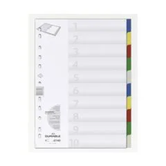 Ordnerregister PP blanko/2x5fbg f 10 Blatt