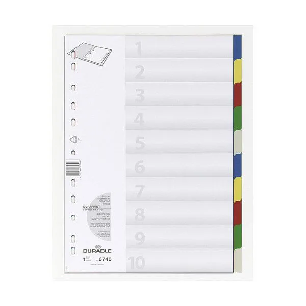 Ordnerregister PP blanko/2x5fbg f 10 Blatt — image 1