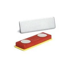 Magnet Set und Metallplättchen 10 Stück rot/gelb