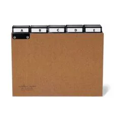 Leitregister A - Z aus Pressspan A5 quer braun