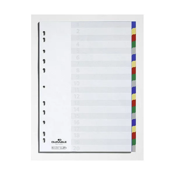 Blanko-Register PP 20tlg farbiger Verlauf — image 1