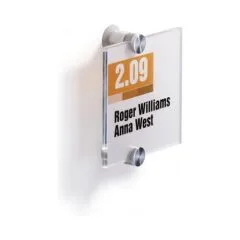 Türschild CrystalSign 105x105 Folieneinlage transp