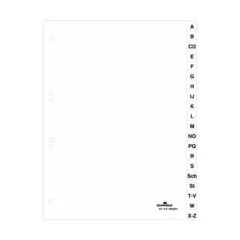 Ordnerregister DIN A4 A-Z geprägt mit Deckblatt PP - 20-tlg.