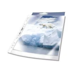 Prospekthüllen DIN A4 transparent genarbt 0,08 mm - 50 Stück