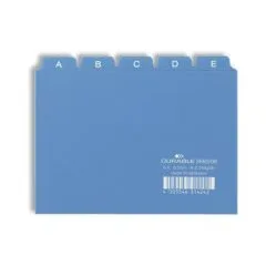 Karteikartenregister A-Z blau für DIN-A6-Karteikästen