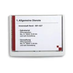 Türschild 21,0 x 14,85 cm weiß
