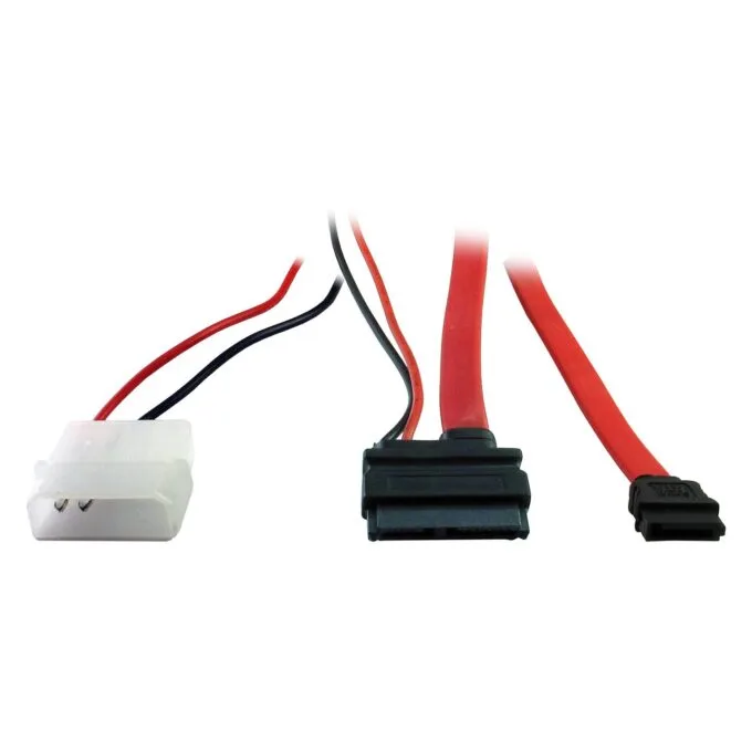 Inter-Tech Kabel Slim DVD Anschluss SATA + Power 0,3/0,3 m — image 1