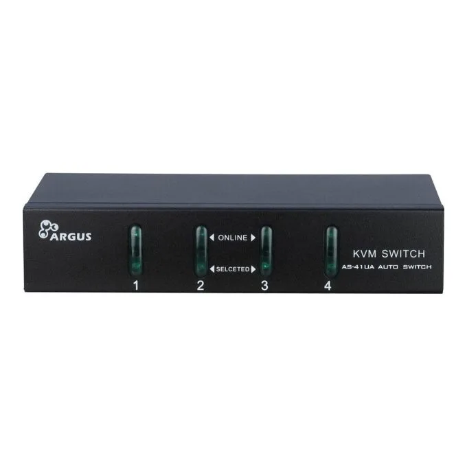 Inter-Tech KVM Switch AS-41UA VGA, 4 Port, Metall V2 — image 2