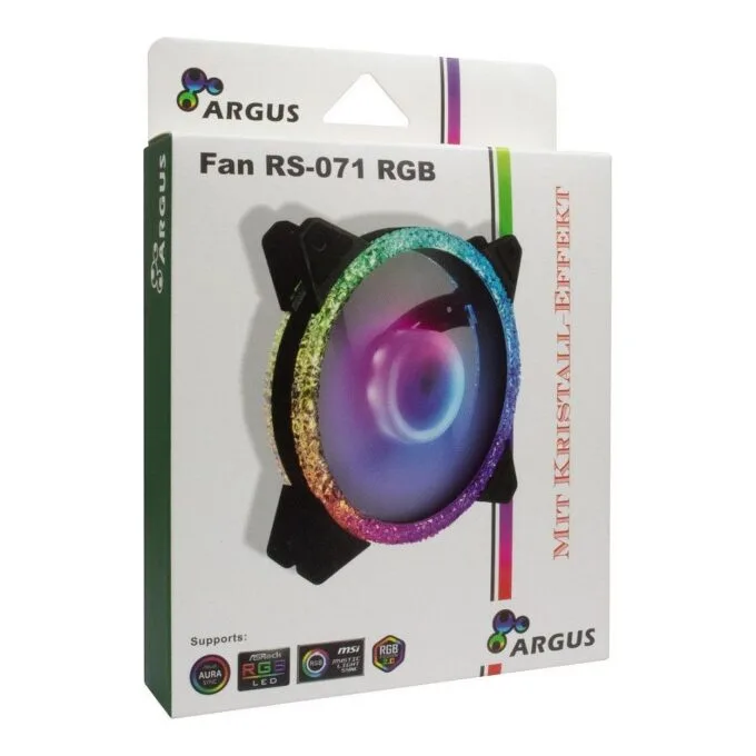Inter-Tech Lüfter 120*120*25 ARGUS RS-071 RGB,Kristall-Effek retail — image 3