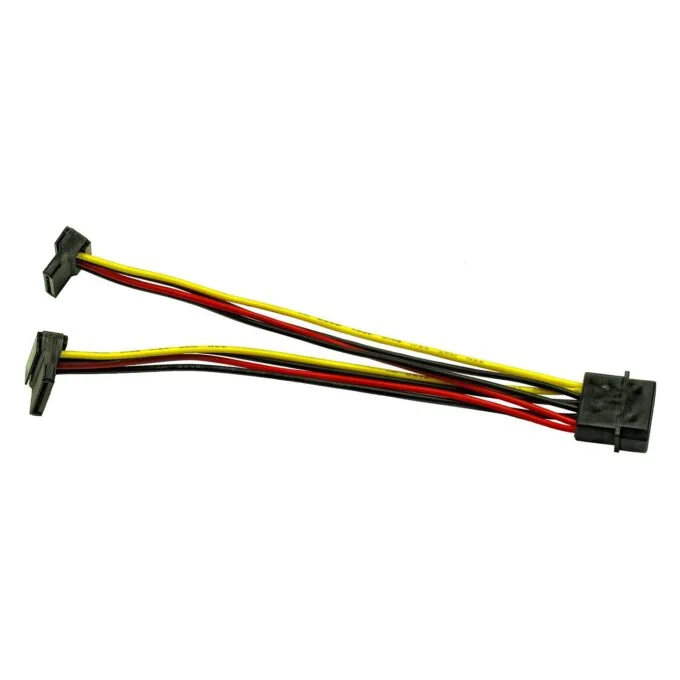 Inter-Tech Adapter 1x Molex -> 2x SATA Power 90° 0,15m — image 1