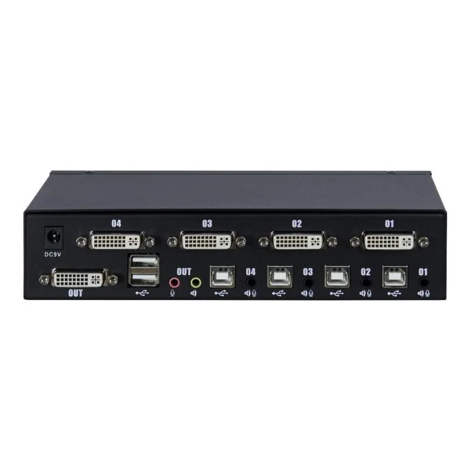 Inter-Tech KVM Switch AS-41DA DVI, 4 Port, Metall — image 2