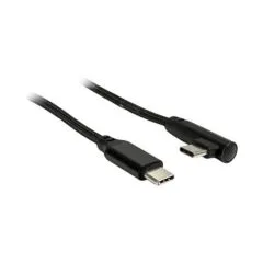 Inter-Tech Kabel Type C auf Type C 90°, 1m schwarz