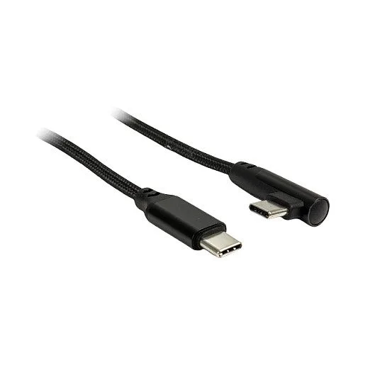 Inter-Tech Kabel Type C auf Type C 90°, 1m schwarz — image 1