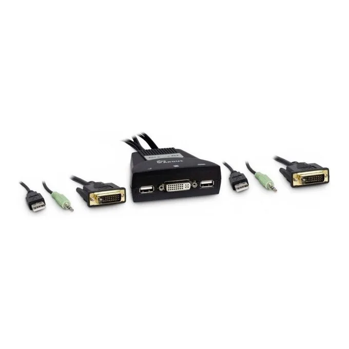 Inter-Tech KVM Switch LS-21DA DVI, 2 Port, Kunststoff — image 1