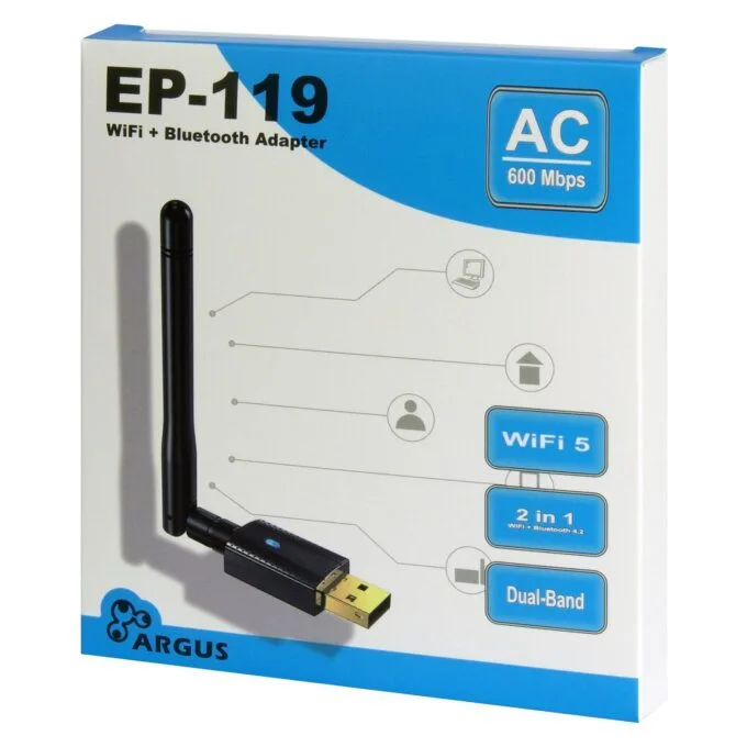 Inter-Tech Wi-Fi 5 USB Adapter Argus EP-119, Bluetooth 4.2 — image 4