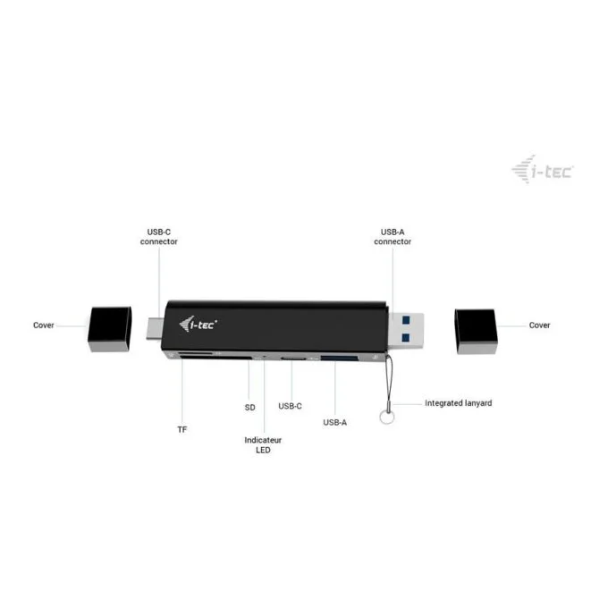 I-TEC USB-C / USB-A Dongle SD TF and 2x USB 1x USB-A 1x USB-C — image 5