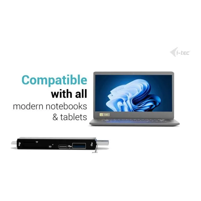 I-TEC USB-C / USB-A Dongle SD TF and 2x USB 1x USB-A 1x USB-C — image 6