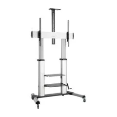 Display cart, 60"-100", silver