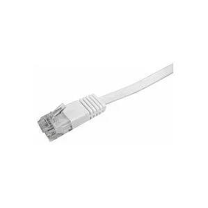 Patch cable flat Cat.5e U/UTP, white,10,0m — image 1