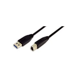 USB 3.0 cable, USB-A/M to USB-B/M, black, 3 m — image 1