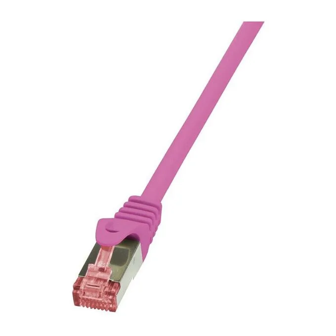 Patch Cable Cat.6 S/FTP pink 1,00m, PrimeLine — image 1