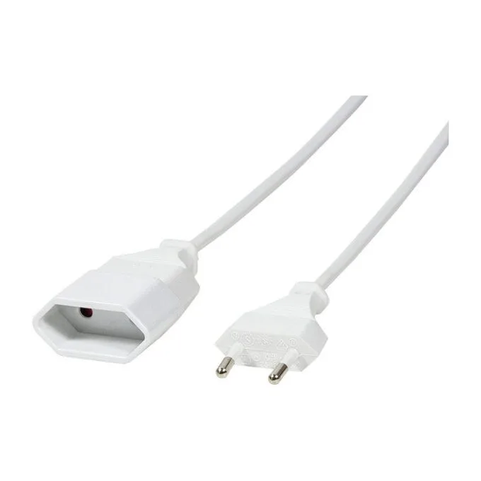 Power cable extension, CEE 7/16, white, 3 m — image 1