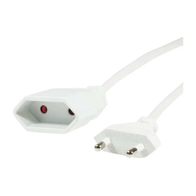 Power cable extension, CEE 7/16, white, 1 m — image 3