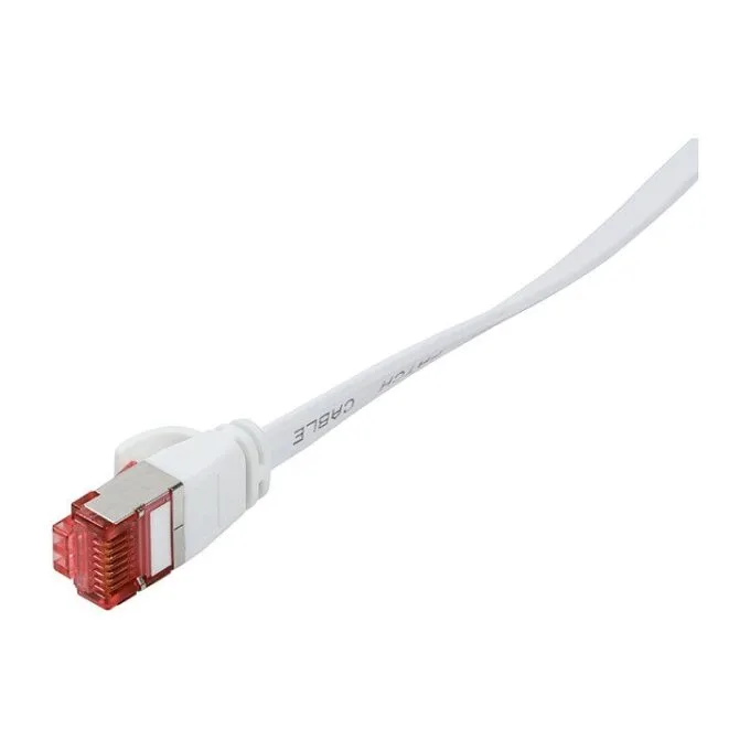 Patch Cable Flat Cat.6A Shielded 3,00m white — image 2