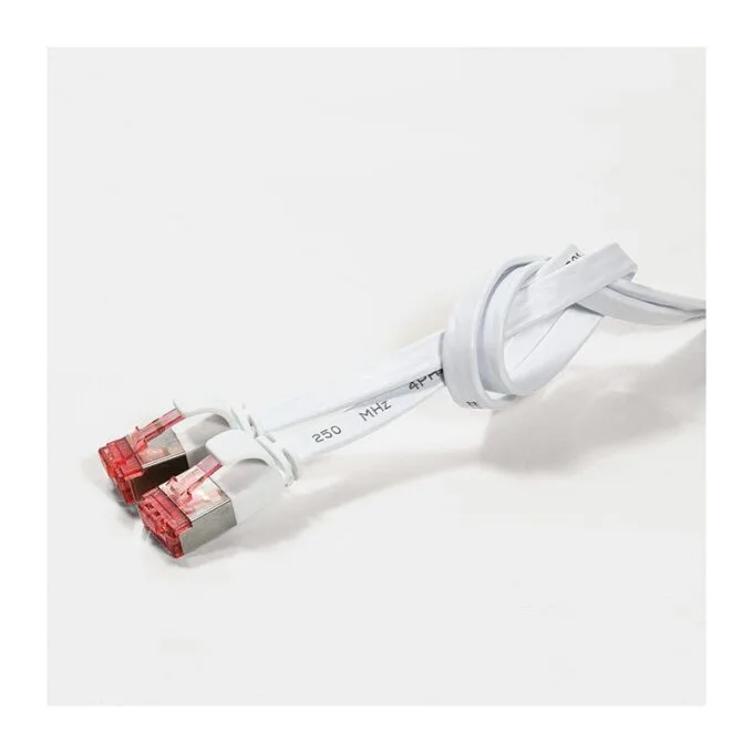 Patch Cable Flat Cat.6A Shielded 3,00m white — image 3