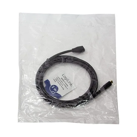 USB 2.0 cable, Micro-USB/M to Micro-USB/F, black, 2 m — image 2