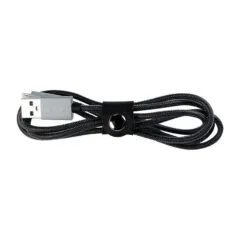 USB 2.0 cable, USB-A/M to Micro-USB/M, nylon, alu, black, 1 m