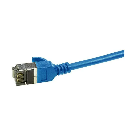 Patch cable Cat.6A TPE SlimLine blue 0,5m — image 3