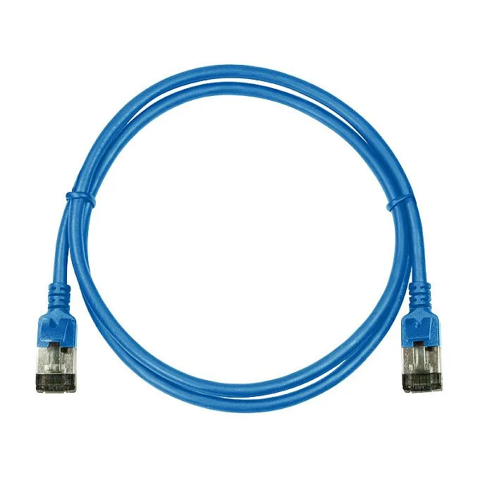 Patch cable Cat.6A TPE SlimLine blue 0,5m — image 5
