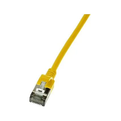Patch cable Cat.6A TPE SlimLine yellow 1,5m — image 1