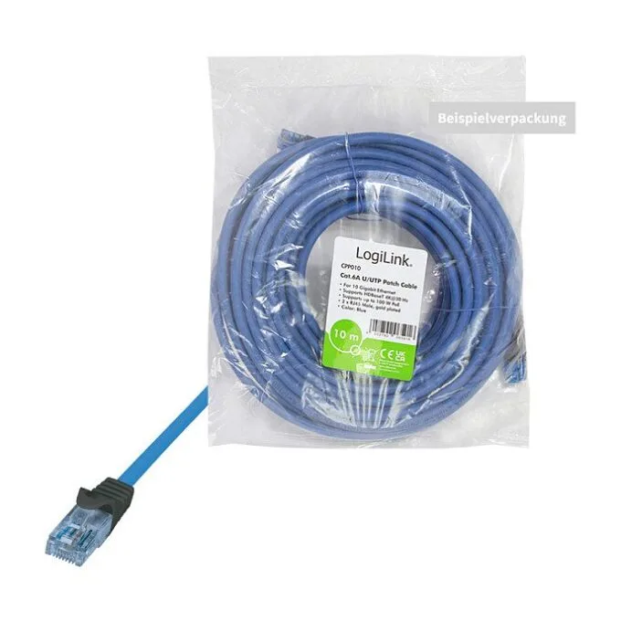 Cat.6A Premium Patch Cable 10G / POE / HDBT, blue, 3 m — image 3