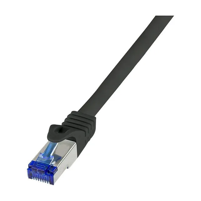 Patch cable Cat.6A S/FTP Ultraflex GHMT certified, black 1.0m — image 1