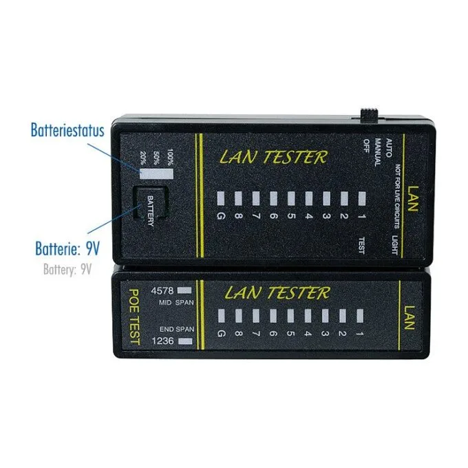 Cable Tester LANtest & PoE Finder with magnet & lighting — image 5