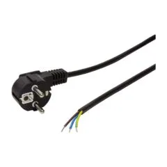 Logilink Power cable, CEE 7/7 (90°) to open End, black, 1.5 m