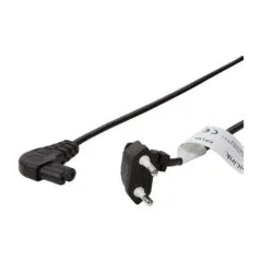 Logilink Power cable, CEE 7/16 (90°) to IEC C7 (90°), black, 0.75 m