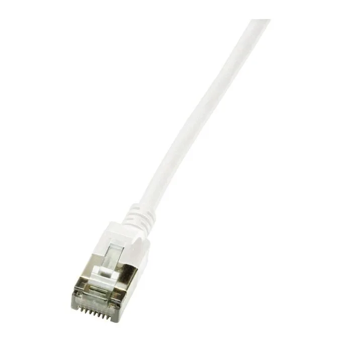Logilink Patch cable Cat.6A TPE SlimLine white 1,0m — image 1