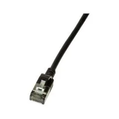 Logilink Patch cable Cat.6A TPE SlimLine black 1,0m